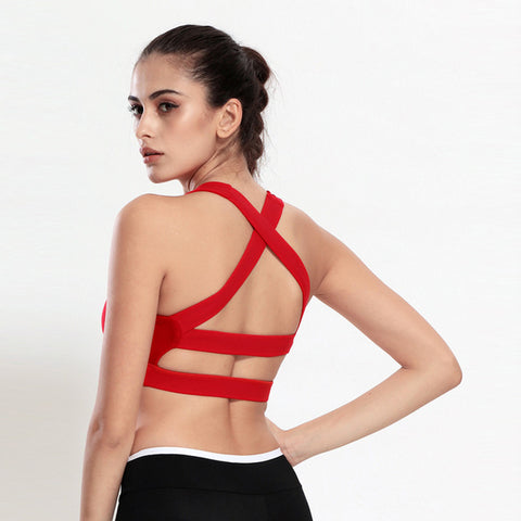 Strap Black Yoga Bra Women