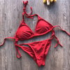 MANYIER swimsuit summer new Hot sexy pure color women bikini set bandage swimsuit brazilian multi-color swimwear bikini women